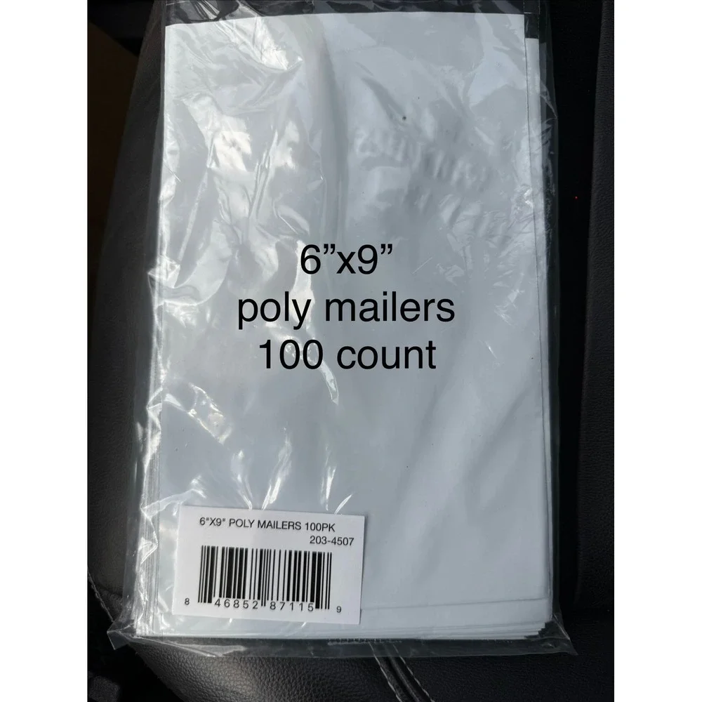 100 Count 6x9 White Poly Mailers Self Sealing Shipping Envelopes Polymailers